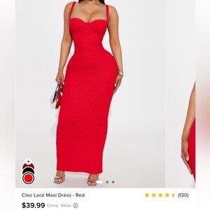 Fashion Nova Red Lace dress